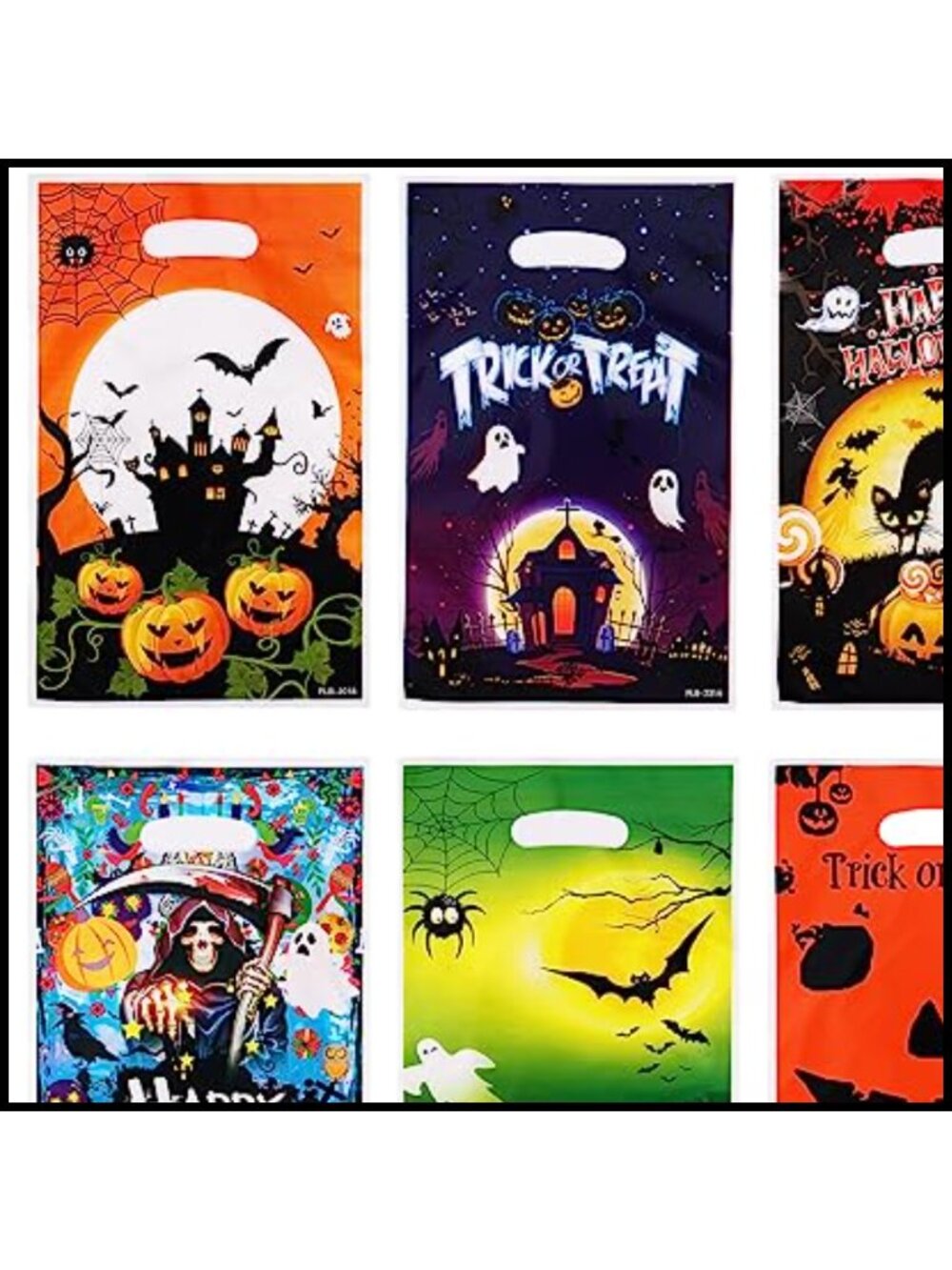 Halloween Treat Bags 72pc Plastic Goodie Bags Party Favor Candy Bags